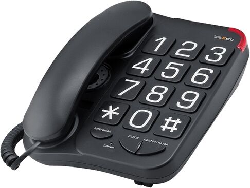 Телефон проводной TeXet TX-201 Black