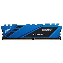 NETAC Модуль памяти DDR4 Shadow 16GB 3200MHz CL16 1.35V / NTSDD4P32SP-16B / Blue / with radiator