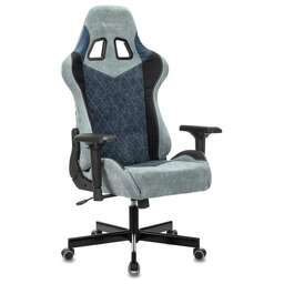 ZOMBIE Кресло игровое VIKING 7 KNIGHT, на колесиках, ткань/экокожа, синий [viking 7 knight bl]