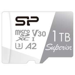 SILICON POWER Карта памяти microSDXC UHS-I U3 Superior 1024 ГБ, 100 МБ/с, Class 10, SP001TBSTXDA2V20, 1 шт., без адаптера