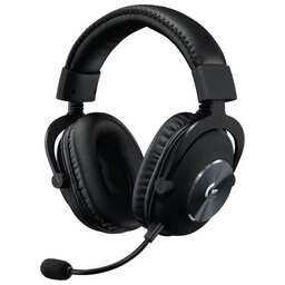 LOGITECH Наушники с микрофоном G Pro X черный 2м мониторные оголовье (981-000819)