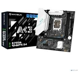 MAXSUN MS-B760M GAMING WIFI ACE D4 (Socket 1700, mATX, 2*DDR4(64b), VGA/HDMI, 3*SATA3, 2*M.2, 1xPCI-E x16 /1xPCI-E x4, 2*USB 2.0, 4*USB 3.2 GEN2, LAN 1*1G, Bluetooth, Wi-Fi 802.11ax, RTL)