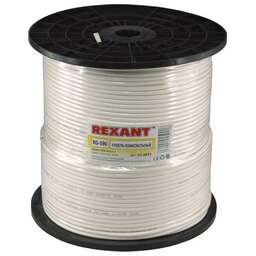 REXANT (01-2651) Кабель коаксиальный RG-59U+CU (75 ОМ) бух 305 м