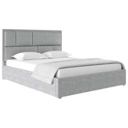 НК-МЕБЕЛЬ MADISON new кровать 1600х2000 Велюр Светло-серый 72307367 (2 кор.)