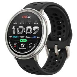 AMAZFIT Смарт-часы Active 2R A2437 43.9мм 1.32" AMOLED корп.серебристый рем.черный разм.брасл.:135-195мм (6970100377712)