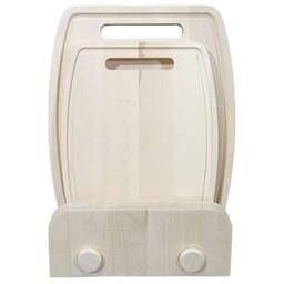 РОССИЯ 371904 Набор разделочных досок 1,8 см, массив березы, 2 шт: 18х22, 22х26 см, на подставке