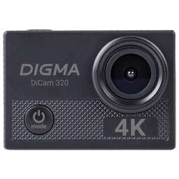 DIGMA Экшн-камера DiCam 320 4K, WiFi, черный [dc320]