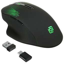 OKLICK Мышь Оклик 636LWC черный оптическая (1600dpi) беспроводная USB/USB-C для ноутбука (6but)