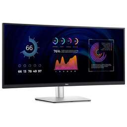 DELL Монитор 34.14" P3424WE серебристый/черный IPS LED 21:9 HDMI матовая HAS Piv 300cd 178гр/178гр 3440x1440 60Hz DP WQ USB 10.17кг