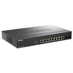 D-LINK Коммутатор DGS-1210-10XP/ME/C1A Управляемый L2 коммутатор с 8 портами 10/100/1000Base-T и 2 портами 10GBase-X SFP+ (8 портов PoE 802.3af/at, PoE-бюджет 240 Вт)