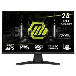 MSI Монитор 23.8" Mag 244F черный IPS LED 16:9 HDMI матовая 300cd 178гр/178гр 1920x1080 200Hz DP FHD 2.88кг