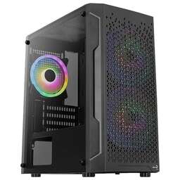 AEROCOOL Корпус Trinity Mini-G-BK v2 черный без БП mATX 6x120mm 1xUSB2.0 2xUSB3.0 audio bott PSU