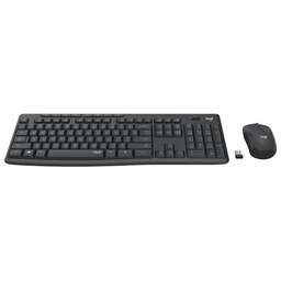 LOGITECH Комплект клавиатура и мышь MK295 SilentTouch |920-009807| клавиатура черная, 111 клавиш с |920-009807| защитой от воды, мышь черная, оптическая, 3 кнопки, 2.4GHz, USB-ресивер (092501) {6}