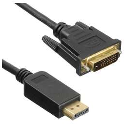 NONAME Кабель Display Port DisplayPort (m) - DVI (m), GOLD , 2м, черный