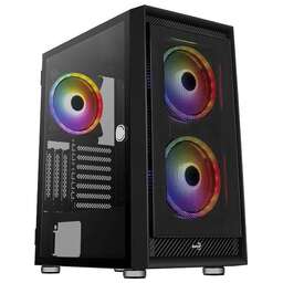 AEROCOOL Корпус Graphite-G-BK-v2 черный без БП ATX 6x120mm 1x140mm 2xUSB3.0 audio bott PSU