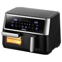 KITFORT Аэрогриль КТ-2256, черный и серебристый