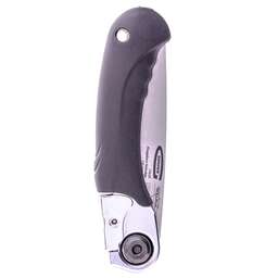 GROSS Пила по дереву Piranha, складная, для кемпинга и сада, 130 мм, 8-9 TPI, каленый зуб 3D, обрезиненная рукоятка, кобура 23620