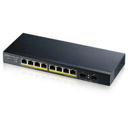 ZYXEL Коммутатор GS1900-10HP-EU0102F (L2) 8x1Гбит/с 2SFP 8PoE+ 77W управляемый