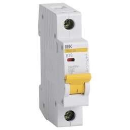 IEK Выключатель автоматический MVA20-1-016-B 16A тип B 4.5kA 1П 230/400В 1мод белый (упак.:1шт)