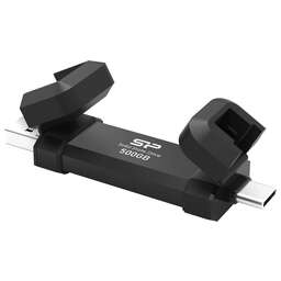 SILICON POWER Накопитель SSD USB-C 500GB SP500GBUC3S72V1K DS72 1.8" черный USB-A