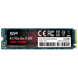 SILICON POWER SSD накопитель M-Series SP512GBP34A80M28 512ГБ, M.2 2280, PCIe 3.0 x4, NVMe, M.2