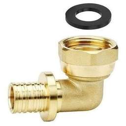 VARMEGA Угол Slide-fit 90 гр., ВР, 20x3/4", с накидн. гайкой, аксиальный, латунь, VM51914