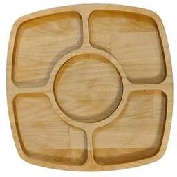 РОССИЯ 370640m Менажница Центр 25х25х1,8 см, массив берёзы, покрыта маслом