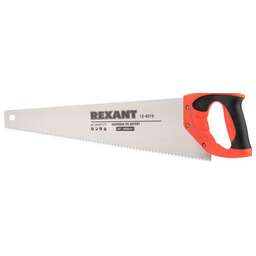 REXANT (12-8215) Ножовка по дереву Зубец 500мм, 7-8 TPI, каленый зуб 2D, двухкомпонентная рукоятка