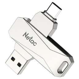 NETAC Флешка USB U782C 128ГБ, USB3.0, серебристый [nt03u782c-128g-30pn]