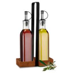MALLONY Набор для сервировки из 3 предметов, INSALATO: 2 бутылки для масла по 500 мл + подставка (110659)