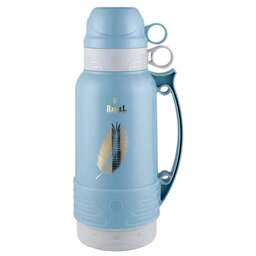 RASHEL Термос со стеклянной колбой 1800 мл, цвет: серый/голубой