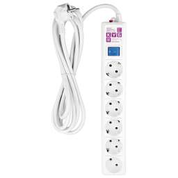 POWERCUBE SPG(5+1)-16B-3М-WHITE 3м (6 розеток) белый (коробка)