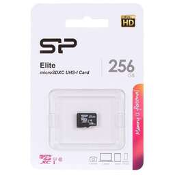 SILICON POWER Карта памяти microSDXC UHS-I U3 High Endurance 256 ГБ, 100 МБ/с, Class 10, SP256GBSTXDV3V1HSP, 1 шт., с адаптером