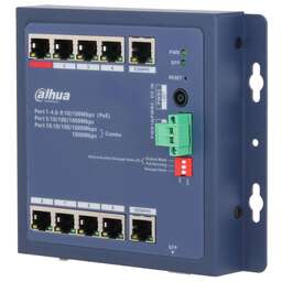 DAHUA Коммутатор DH-CHS4110-8ET-90-F, управляемый, 10 RJ-45, 10/100/1000 Мбит/с