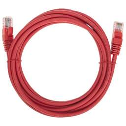 REXANT Патч-корд U/UTP, CAT 5e, RJ45-RJ45, 26AWG, LSZH, красный, 3м