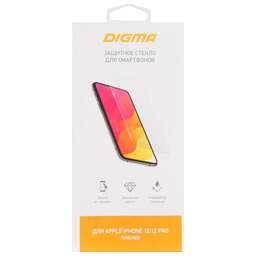 DIGMA Защитное стекло для экрана для Apple iPhone 12/12 Pro прозрачная, 1 шт [dgg1ap12pa]