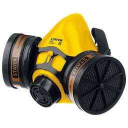 STAYER HF-6000, два фильтра A1 в комплекте, респиратор противогазовый, Professional (11175)