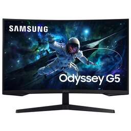 SAMSUNG Монитор 32" Odyssey G5 S32CG550EI черный VA LED 1ms 16:9 HDMI матовая 300cd 178гр/178гр 2560x1440 165Hz FreeSync DP 2K USB 5.2кг