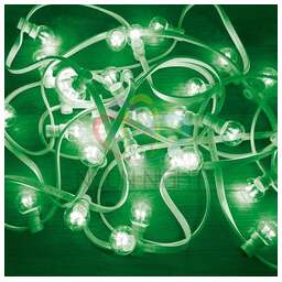 NEON-NIGHT (331-304) LED GALAXY BULB STRING 10М, белый каучук, 30 ЛАМП*6 LED ЗЕЛЕНЫЕ, IP65