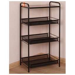 ЗМИ Этажерка "Ладья 34С" (LADYA 34С storage rack), черный Э558 Ч