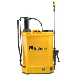 KOLNER Опрыскиватель KCSG 16/12BPH-SLA, аккумуляторный, напольный, 16л, желтый [кн16-12бпхсла]