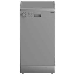 INDESIT Посудомоечная машина DFS 1A50 S, узкая, напольная, 44.8см, загрузка 9 комплектов, серебристая [869894100080]