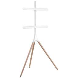 CACTUS Подставка для телевизора CS-ST1246WTBCH белый/береза 45"-65" макс.32кг напольный