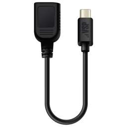BORASCO Адаптер OTG 38281, USB Type-C (m) - USB (f), 0.15м, черный