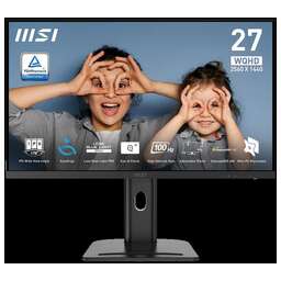 MSI Монитор 27" Pro MP273QP E2 черный IPS LED 1ms 16:9 HDMI M/M матовая HAS Piv 400cd 178гр/178гр 2560x1440 100Hz DP 2K 6.05кг