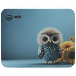 CACTUS Коврик для мыши Owl blue рисунок, ткань, 220х180х2мм [cs-mp-p07xs]