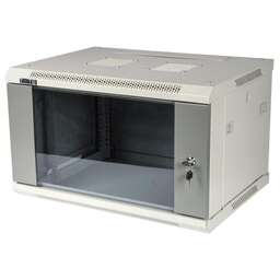 LANMASTER Шкаф коммутационный (TWT-CBWPG-6U-6X4-GY) настенный 6U 600x400мм пер.дв.стекл 60кг серый