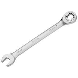 DENZEL Ключ комбинированный трещоточный, 12 мм, CrV, матовый хром 14706