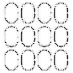 РЫЖИЙ КОТ Кольца пластиковые овальные, 12 шт хром (103950)