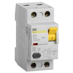 IEK Выключатель дифф. тока (УЗО) ВД1-63 (MDV10-4-040-030) 40A 4П 400В 4 модуля белый (упак.:1шт)